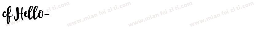 cf Hello字体转换